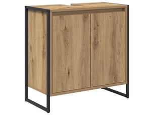 Cabinet de salle de bain, meuble de rangement chêne artisan 60x30x60 cm