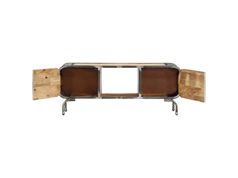  Meuble tv - banc tv - meuble de rangement 110x30x42 cm bois massif de manguier  - Conforama C