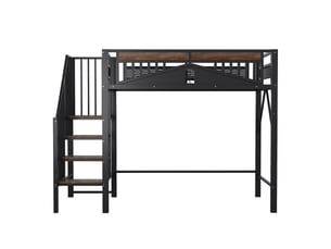 Lit mezzanine 90x200 cm MAISONORA   coloris noir