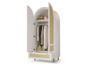 Armoire DZMDIP coloris bicolore largeur 80 cm