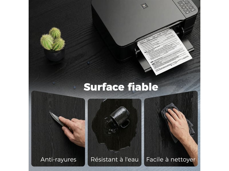  Support d'imprimante desserte de rangement 3 niveaux étagères mobile sur 50 x 50 x 52,5 cm roulettes  - Conforama R