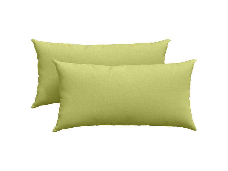  Lot de 2 coussins de canapé, coussins décoratifs tissu vert clair 80 x 40 cm cf58980  - Conforama A