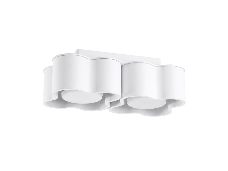  Plafonnier ovio 2 blanc gx53 aluminium moderne 8x24.5x12cm SL.3327 - Conforama A