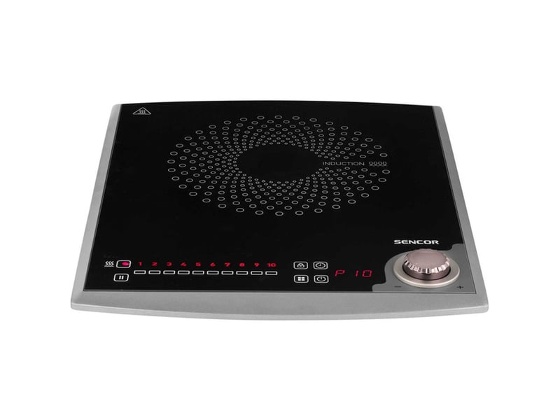  Table de cuisson induction portable 1 foyer 2000 w verre ceramique noir 10 niveaux commande tactile et rotative minuterie programmable jusqu a 3 h 41023292 - Conforama C