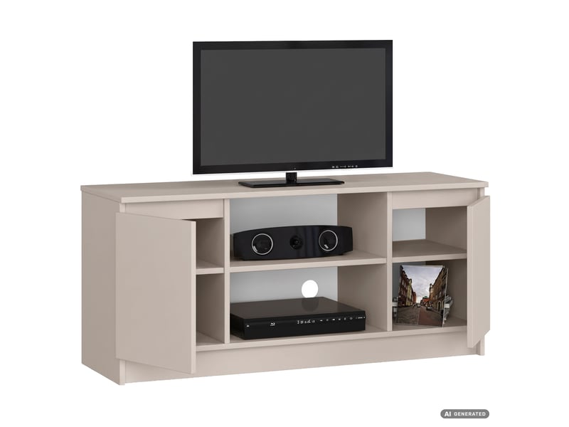  Meuble tv cachemire 120 cm 2 portes 2 étagères 120x40x55 cm RTV K120 2D 1P - Conforama B