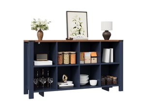 Buffet 0 porte(s) 0 tiroir(s) <strong>FLORAGRACE</strong> <strong></strong> - 140 cm coloris bleu