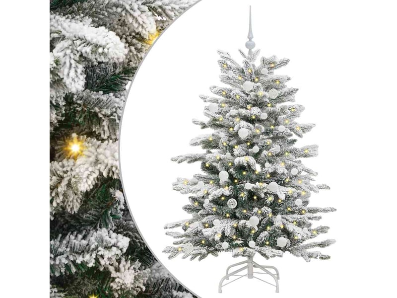 Sapin de noël - arbre de noël artificiel à branches articulées blanc 150 cm - Conforama A