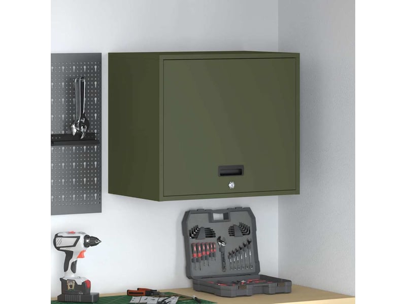  Armoire murale salon, meuble de rangement pour garage vert olive 60 x 40 x 53 cm  - Conforama B