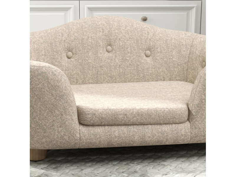  Canapé pour votre petit compagnon 1 place, 70 x 47 x 30 cm, tissu blanc crème, housse amovible lavable, pour petit compagnon  - Conforama D