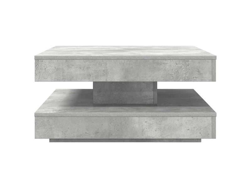  Table basse | table de salon rotative à 360 degrés gris béton 70x70x34,5 cm  - Conforama D