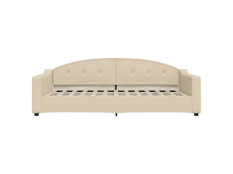  Lit simple- lit adulte -  lit de repos crème 100x200 cm tissu  - Conforama B