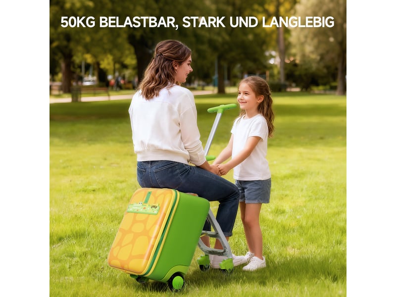 Valise enfant jovikids verte 3 en 1, 32 l, 4 roues, pliable et amovible - Conforama B
