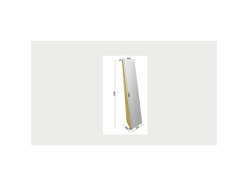  miroir sur pied lolly moka 170x37cm  - Conforama C