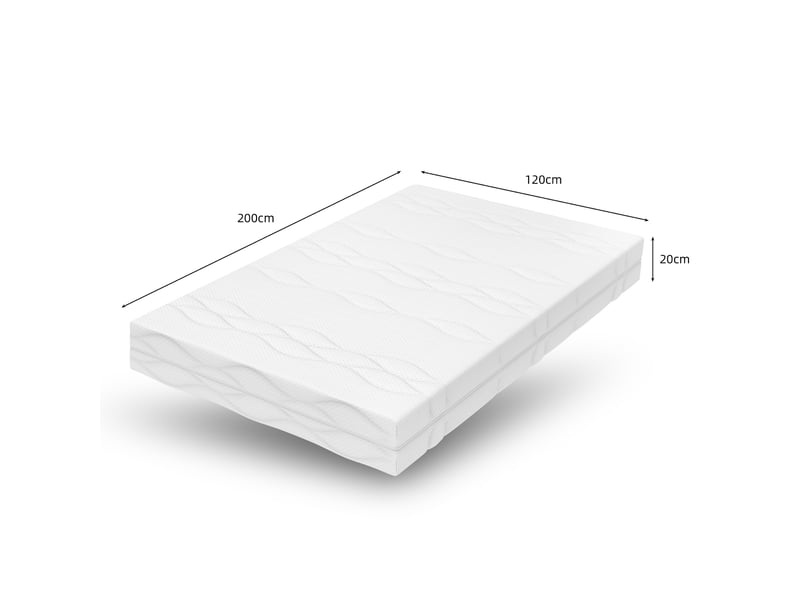  Matelas 120x200 cm, ressorts ensachés h3, 7 zones, 20 cm, certifié oeko-tex  - Conforama C