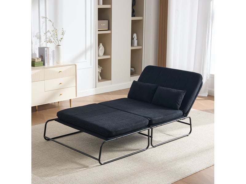  Canapé convertible 2 places 104x85x92 cm métal noir  - Conforama B
