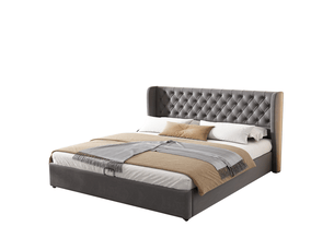 Lit coffre 180x200 cm    coloris gris