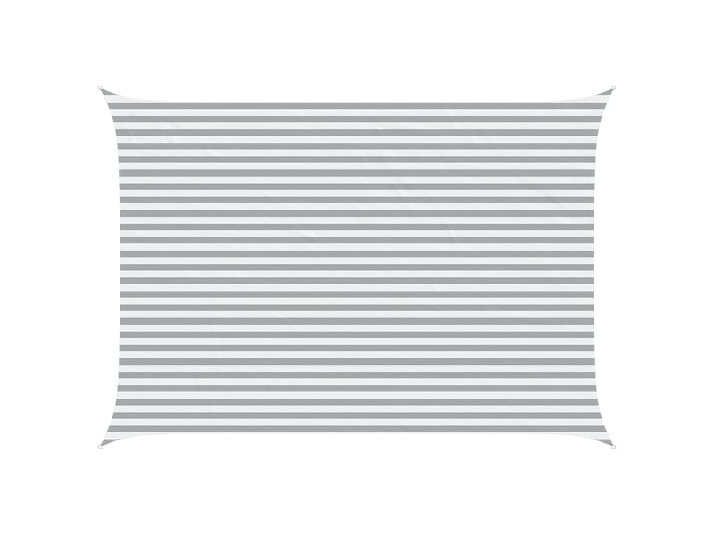  Voile d'ombre - voile d'ombrage - voile parasol gris clair et blanc 3,5 x 5 m  - Conforama A
