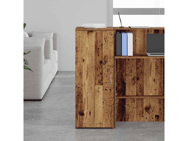  Armoire de rangement, rangement bureau vieux bois 40x45x103,5cm bois d'ingénierie  - Conforama C