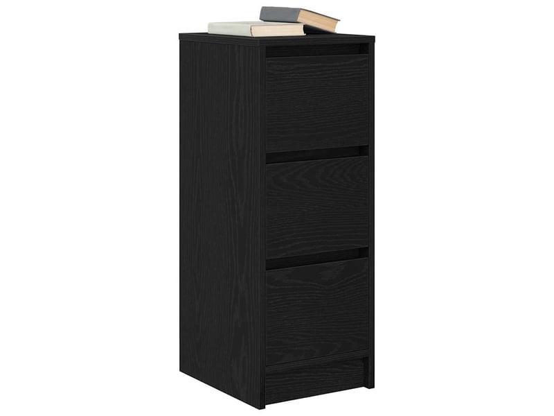  Buffet - bahut - meuble de rangement chêne noir 29,5x34x76 cm bois d'ingénierie  - Conforama D