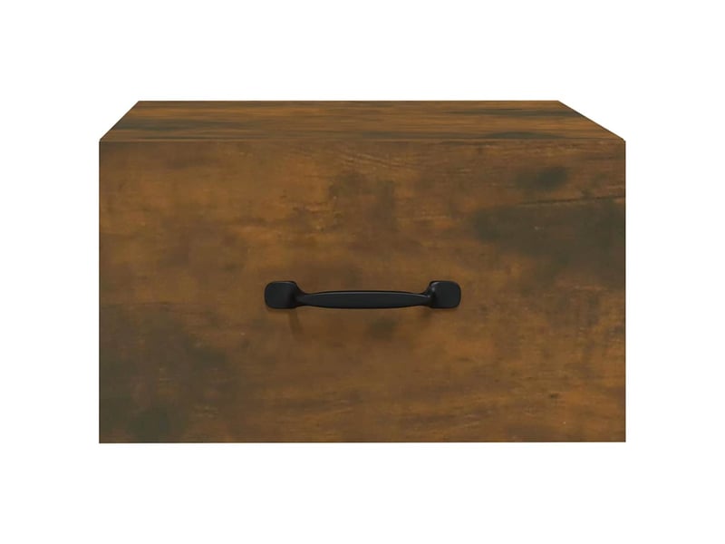 Lot de 2 tables de chevet - cabinet de chevet - table de nuit murales chêne fumé 35x35x20 cm  - Conforama C