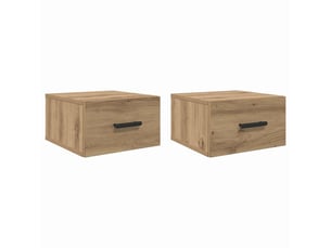Lot de 2 table de chevet chambre 35 x 35 x 20 cm bois d'ingénierie shl2016