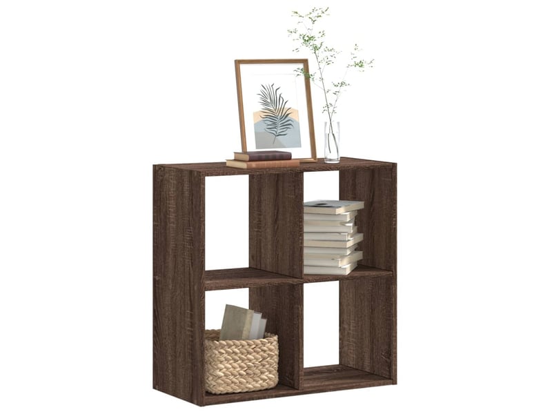  Bibliothèque, étagère de rangement chêne marron 68,5x32x68,5 cm bois d'ingénierie  - Conforama B