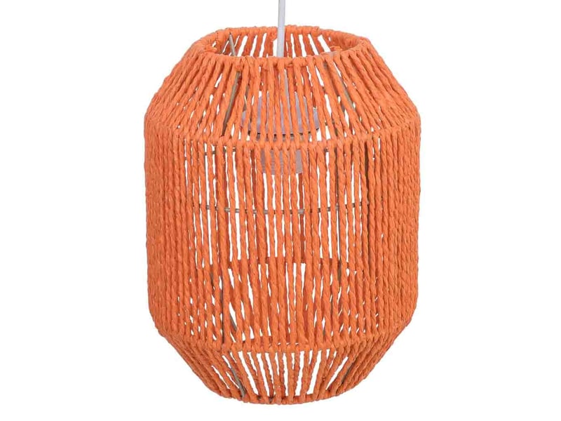  Lampe de plafond en papier orange d21,5x27h cm  - Conforama E