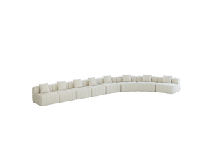 Canapé droit fixe <strong></strong> <strong></strong> 8 places Tissu beige