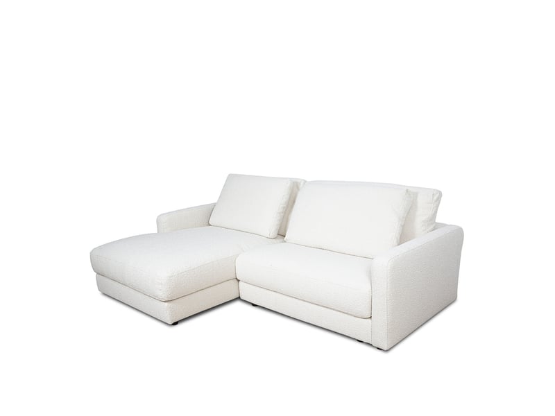  Canapé venezia laine bouclée angle g blanc cassé 3 pl 3CA56.AS.3A.G.01 - Conforama E