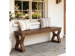 Banc  coloris marron <strong>TRIBESIGNS</strong> <strong></strong> - 140 cm