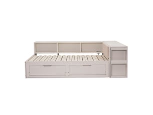 Lit gigogne 90x200 cm LEYTN   coloris blanc