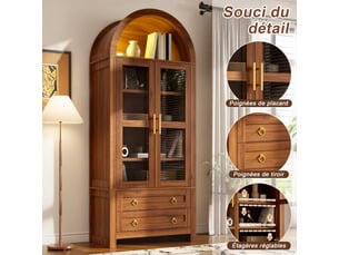 Vitrine coloris marron <strong></strong> <strong></strong> - 76 cmx180 cm
