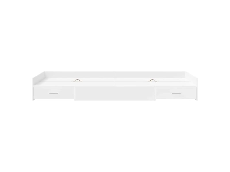  Lit simple- lit adulte -  cadre de lit avec tiroir blanc 100 x 200 cm bois d'ingénierie  - Conforama D
