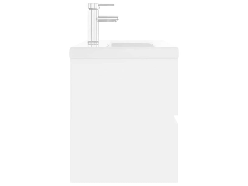  Armoire d'évier avec lavabo intégré blanc bois d'ingénierie shl2087  - Conforama E