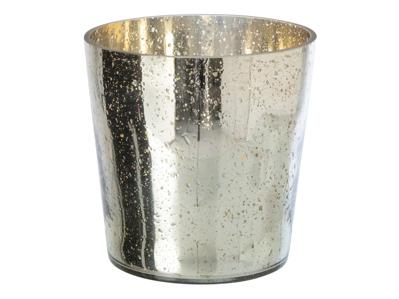  Photophore design en verre ember 22cm argent  - Conforama A