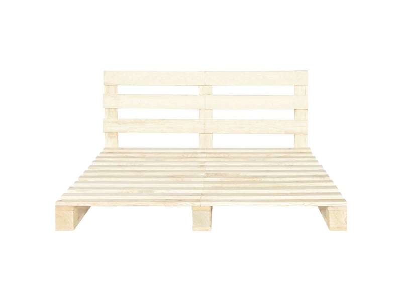  Lit double- lit adulte -  cadre de lit de palette sans matelas 140x200 cm bois massif pin  - Conforama B