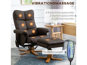 Fauteuil relax électrique  RAELUNYI Cuir / Tissu noir