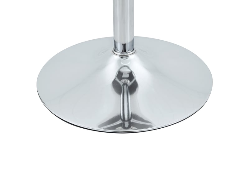  Tabouret de bar pivotant avec dossier, hauteur réglable, assise large et repose-pieds, en pu noir  - Conforama E