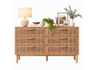 Commode 6 tiroir(s) coloris naturel largeur 34 cm