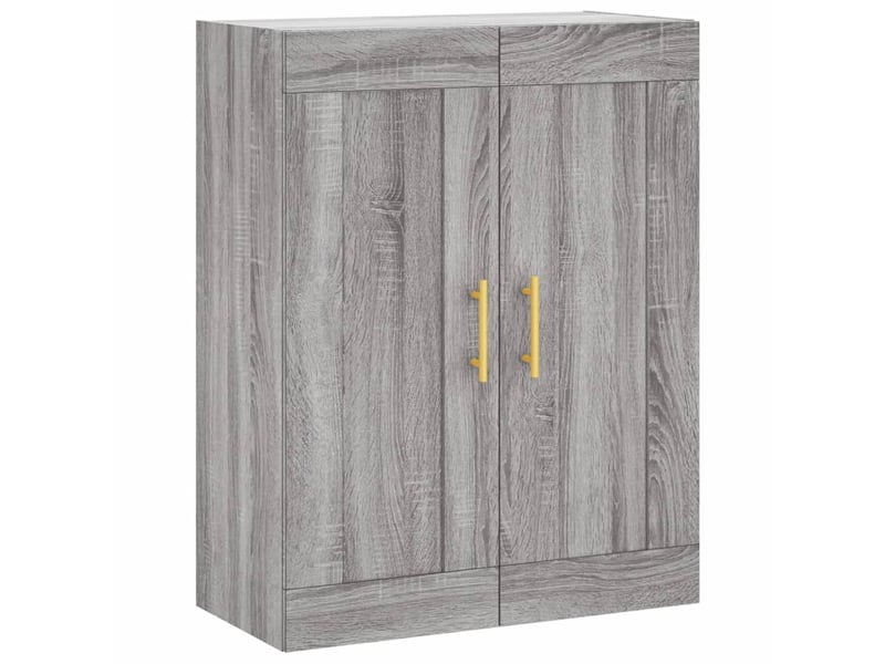  Buffet haut - bahut - meuble de rangement sonoma gris 69,5x34x180 cm bois d'ingénierie  - Conforama E