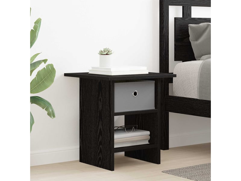  Table de chevet - cabinet de chevet - table de nuit 2 pièces chêne noir 41 x 40 x 45 cm  - Conforama C