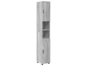 Cabinet de salle de bain, armoire salle de bain gris sonoma 30 x 35 x 192 cm cf65372