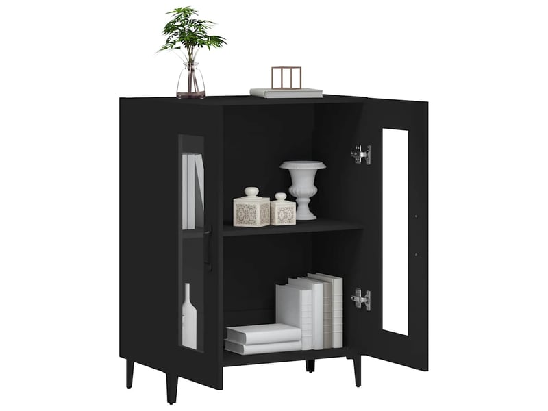 Buffet - bahut - meuble de rangement noir 69,5x34x90 cm bois d'ingénierie  - Conforama D