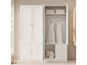 Armoire  coulissante   <strong></strong> <strong>OPULERANE TRADING LTD</strong> coloris blanc largeur 80 cm