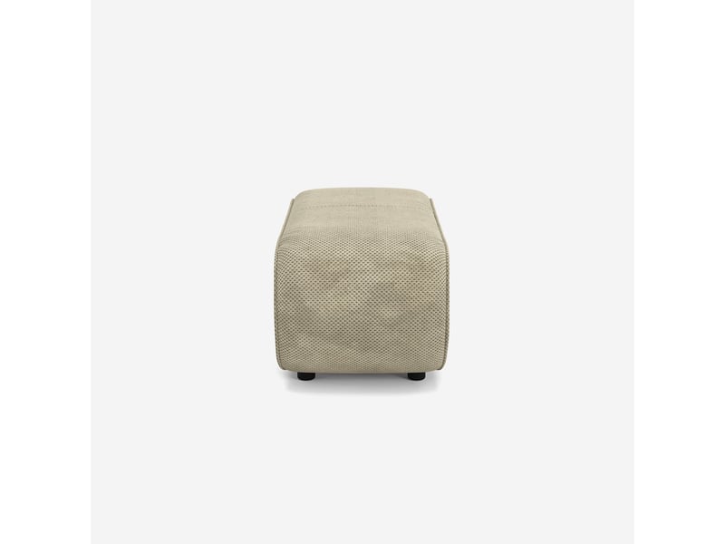 Pouf repose-pieds modulable en velours pour salon moderne gardena - beige  - Conforama C