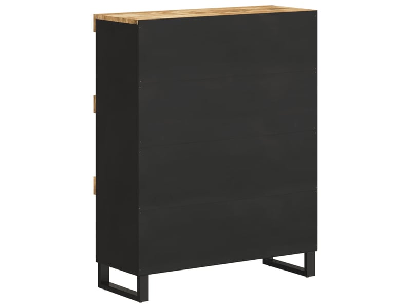  Table de chevet - table latérale 85x33x107 cm bois massif de manguier  - Conforama C