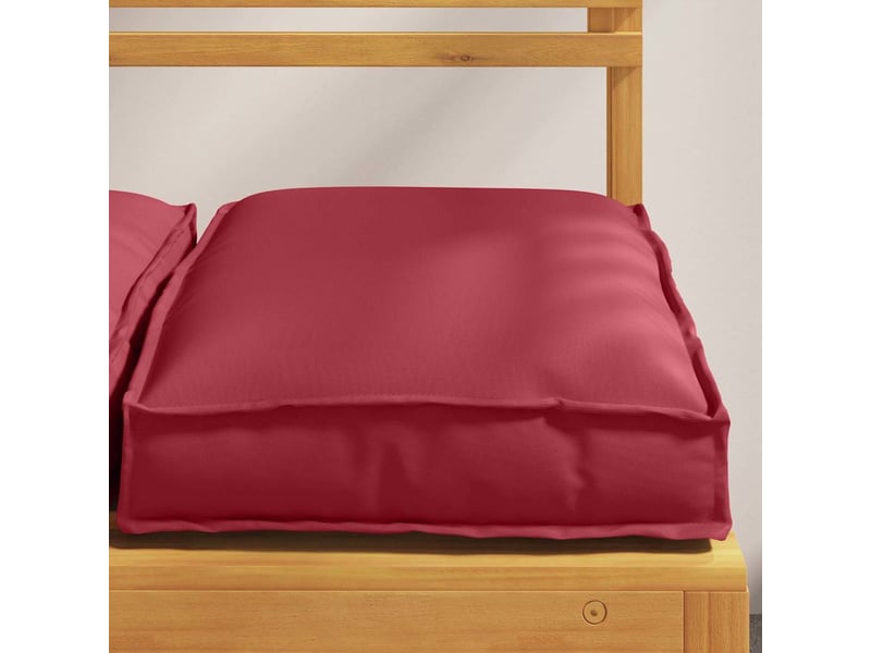  Lot de 2 coussins pour chaise, coussins d'extérieur tissu oxford bordeaux 40 x 40 x 8 cm cf50045  - Conforama D