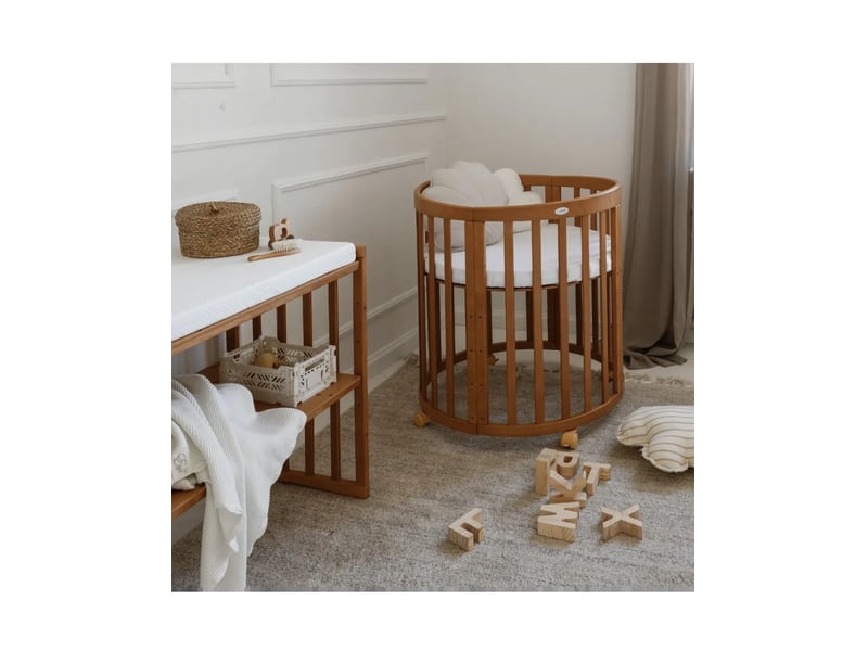  Lit bébé évolutif 7 en 1 ovale - vintage waldin OWAL-V - Conforama C