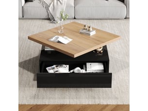 Table basse carré(e) coloris bicolore LPOSPI - 70 cmx70 cm