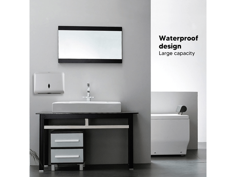 Distributeur de papier essuie-tout mural en abs robuste et sûr, porte-serviettes d'angle brillant pour salle de bain et toilettes - Conforama D